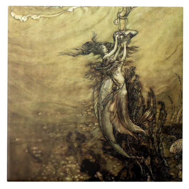 “Mermaids of the Rhine” by Arthur Rackham (Frente)