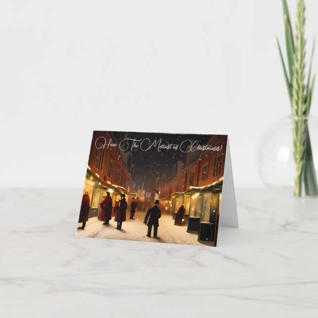 Merriest Christmases - Cartão de Saudação (Frente)