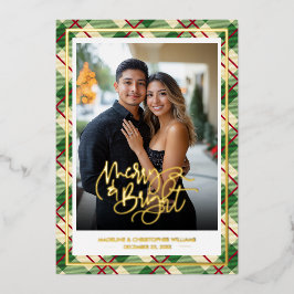 Merry Bright Couple Christmas Plaid