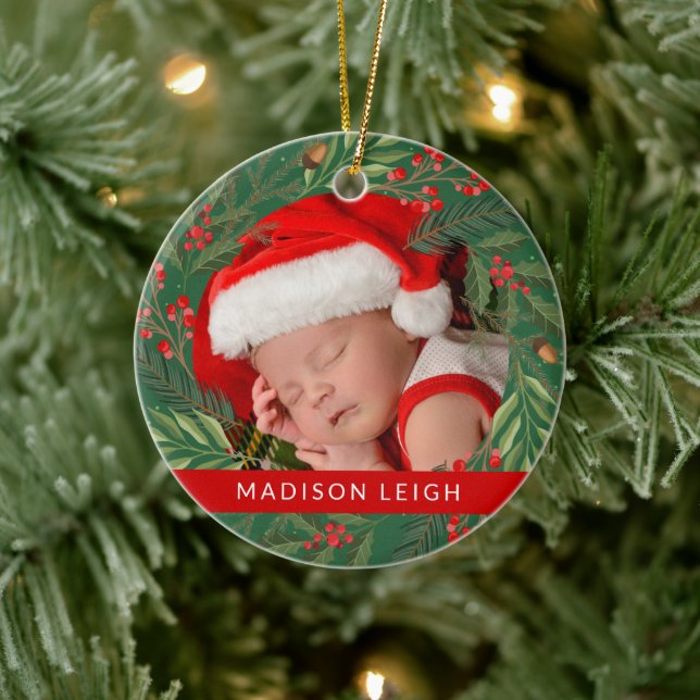 MERRY CHRISTMAS Adicione seu ornamento fotográfico (Árvore)