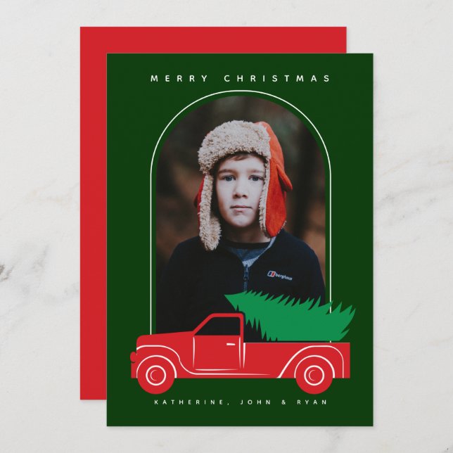MERRY CHRISTMAS Adicione sua foto (Frente/Verso)
