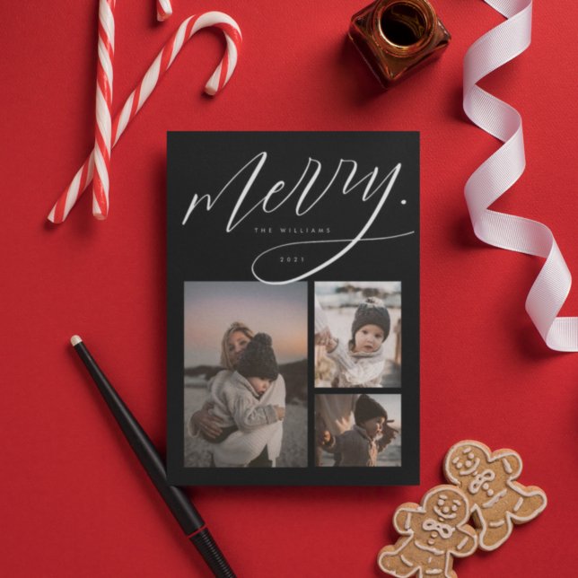 MERRY CHRISTMAS Adicione sua foto da família (Criador carregado)