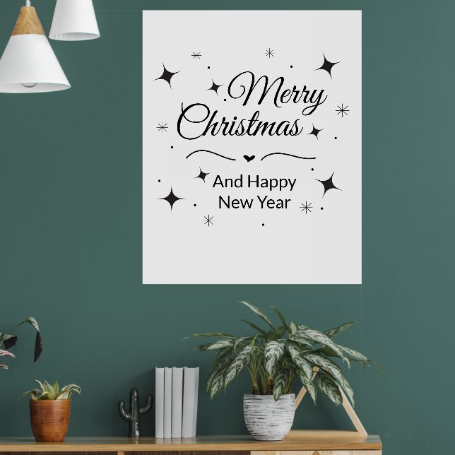 Merry Christmas and Happy New Year Design Poster (Sala de Estar 1)