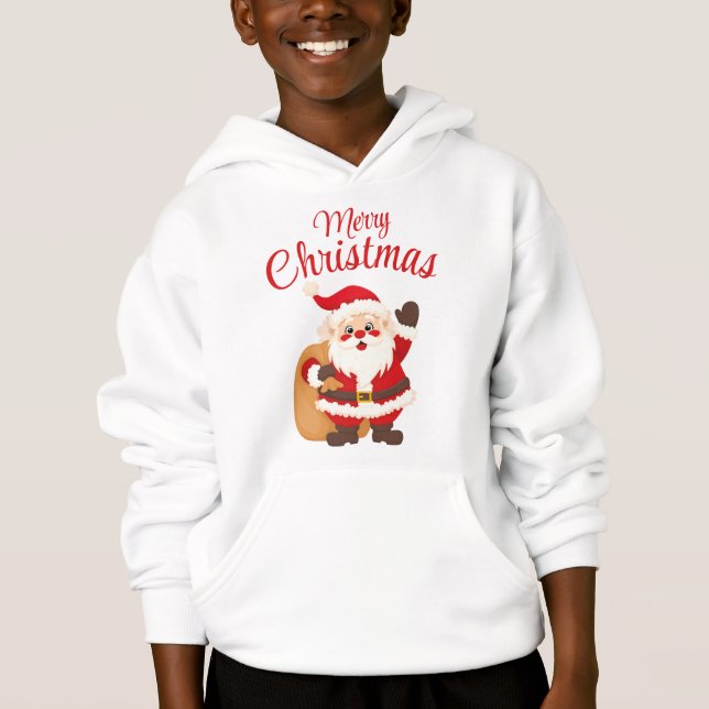 Merry Christmas Cute Cartoon Santa Claus Simple (Frente)