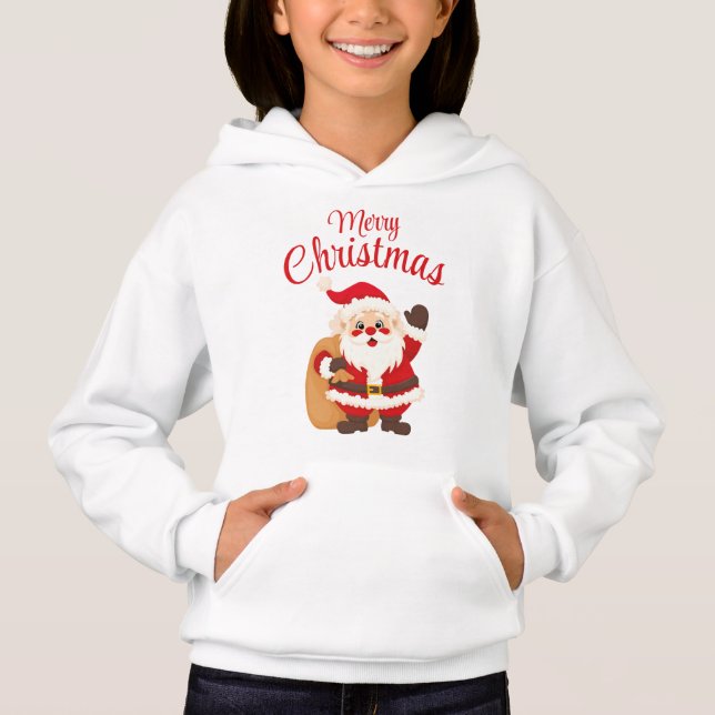 Merry Christmas Cute Cartoon Santa Claus Simple (Frente)