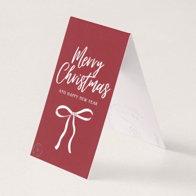 Merry Christmas Greeting Card Red Design (Frente)