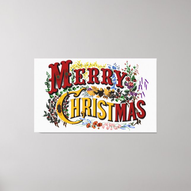 Merry Christmas Large Canvas Print - Customize (Frente)