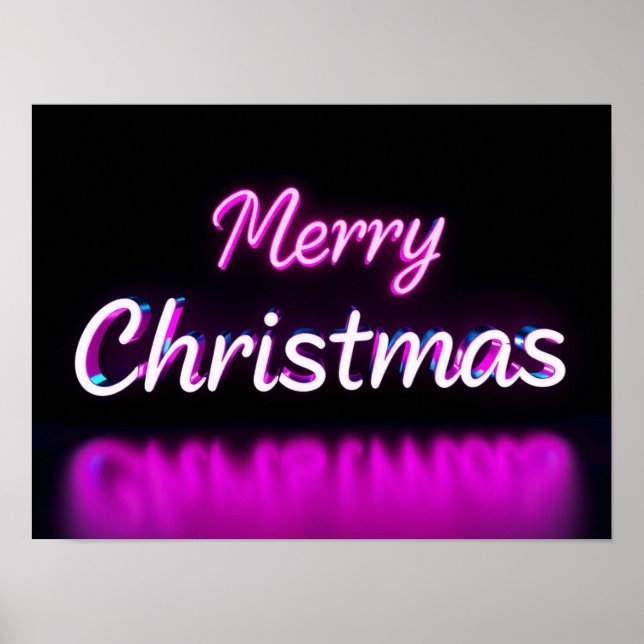 Merry Christmas Luxury Typography Poster Paper H27 (Frente)