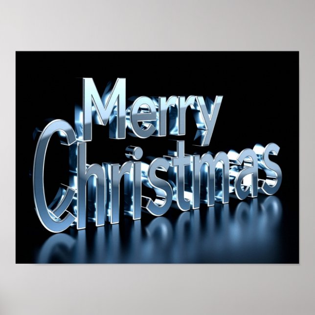 Merry Christmas Luxury Typography Poster Paper H43 (Frente)