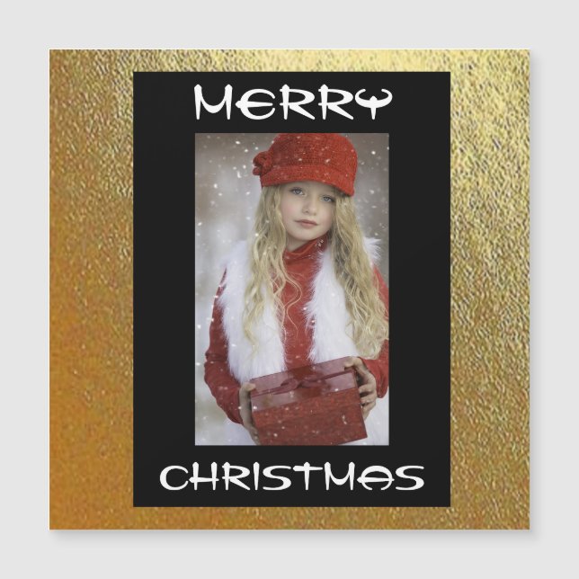 Merry Christmas Magnet Card (Frente)