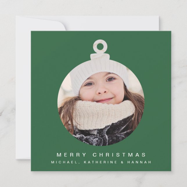 MERRY CHRISTMAS ORNAM Adicione sua foto (Frente)