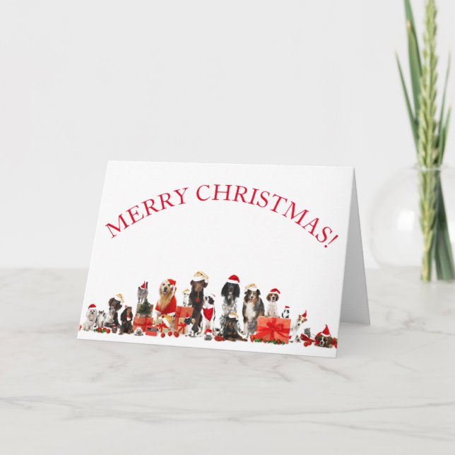 MERRY CHRISTMAS PARA AMANTES DE PET Cartão Saudáve (Frente)