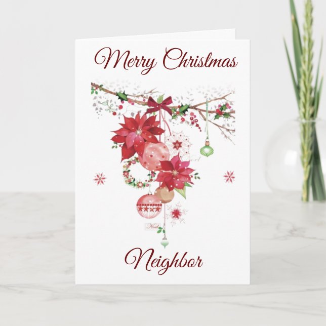MERRY CHRISTMAS PARA CARTÃO DE FERIADO *VIZINHO* (Frente)