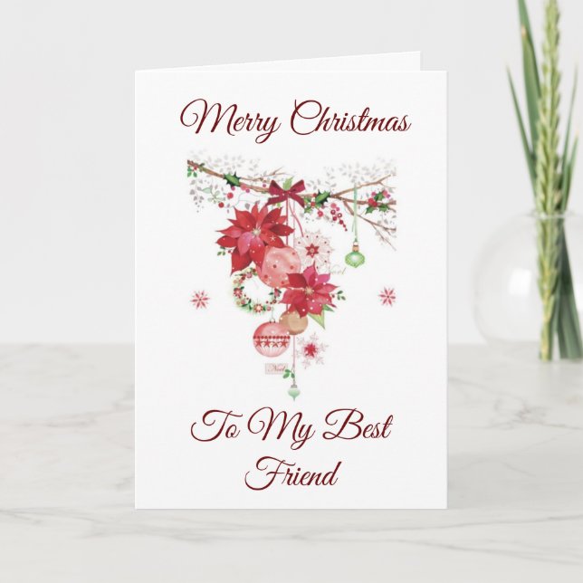 MERRY CHRISTMAS PARA **MEU AMIGO** CARTÃO DE FERIA (Frente)