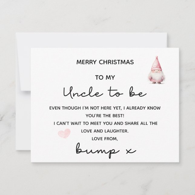 MERRY CHRISTMAS PARA O MEU TIO PARA SER DO CARTÃO  (Frente)