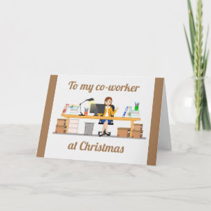 MERRY CHRISTMAS PARA UM CARTÃO DE COTRABALHADOR E