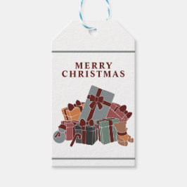 MERRY CHRISTMAS, Pilha de presentes - Etiquetas de