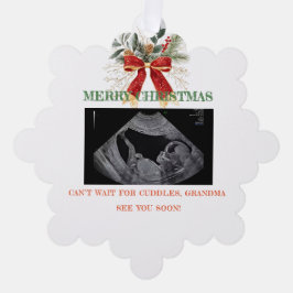 Merry Christmas Pregnancy Ultrasound Photo Grandma