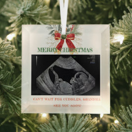 Merry Christmas Pregnancy Ultrasound Photo Grandma