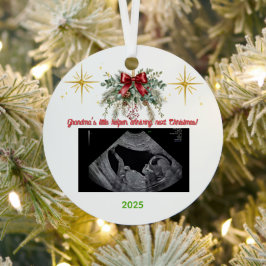 Merry Christmas Pregnancy Ultrasound Photo Grandma