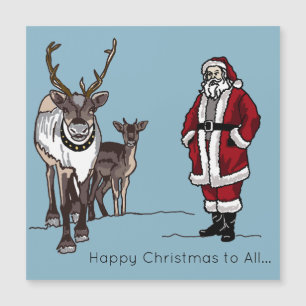 Merry Christmas Reindeer & Papais noeis Holiday Ma