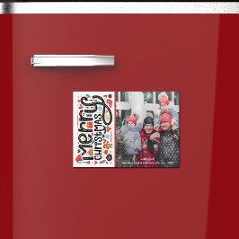 MERRY CHRISTMAS Tipografia Magnética Cartões com f