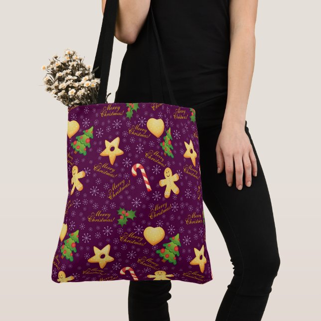Merry Christmas Tote Bag (Close Up)