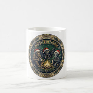 Merry Cryptidmas Badge Caneca de Café
