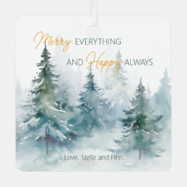 Merry Everything Happy Always Winter Trees