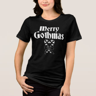 Merry Gothmas Black and White Candy Cane Heart