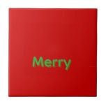 Merry Green Name on Red<br><div class="desc">Merry Green Name on Red Christmas</div>