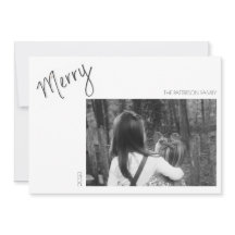 Merry Minimalist - Cartão de Férias Manuscrito