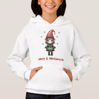 Merry & Mischievous Elf Kids Hoodie