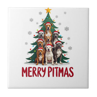 Merry Pitmas Pitbull Dog Ugly Christmas Sweater Tr