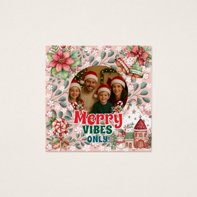 Merry Vibes Only – Funny Christmas Card  (Frente)