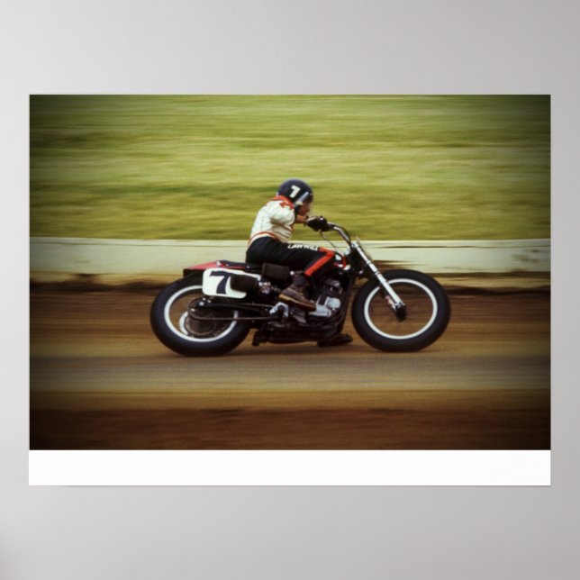 MERT LAWILL POSTER - 1972 FLAT TRACK RACE (Frente)