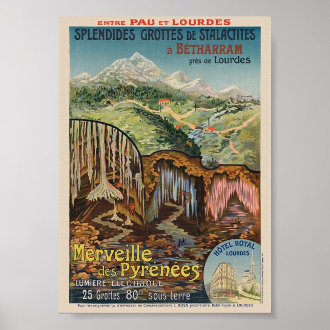 Merveille des Pyrénées France Poster vintage 1903 (Frente)