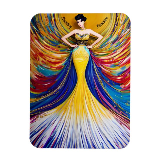 Mês da História da Mulher, Ímã Mulher Elegante (Vertical)