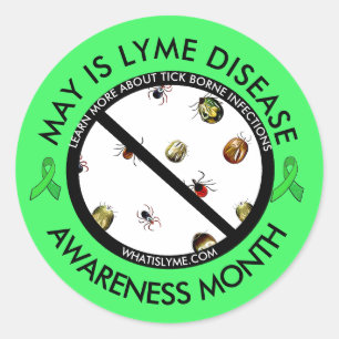 Mês de Conscientização da Doença de Lyme Adesivos 