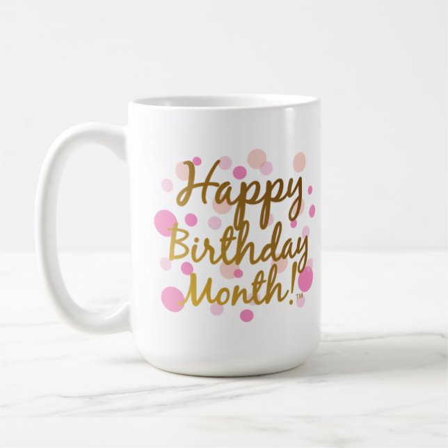Mês do feliz aniversario! Caneca de café (Esquerda)