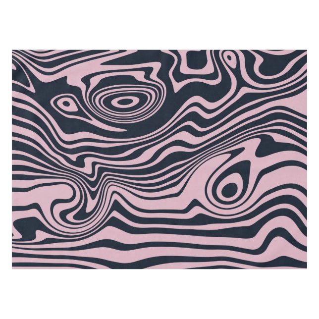 Mesa Abstrato Marble Waves Trabalho de arte | Toalha de (Frente (Horizontal))
