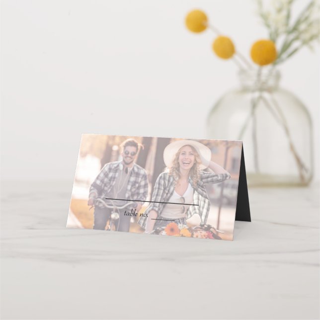 Mesa Adicionar a sua imagem Cartão de Local Personaliza (Frente)