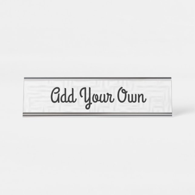 Mesa Adicionar sua foto/Design - Placa de nome (Frente)