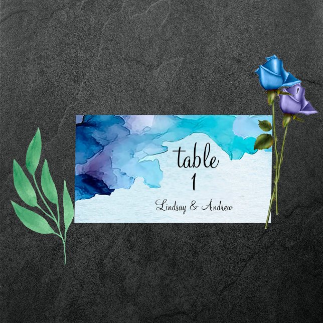 Mesa Belo Cartão de Vazio Azul e Cy Folheto (Criador carregado)