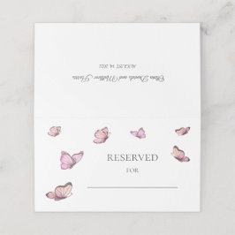 Mesa Borboleta de aquarela. Cartão de Local Reservado d