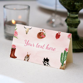 Mesa Cartão de Aniversário da Garota Rodeo Ocidental