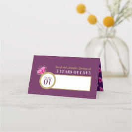 Mesa Cartão de aniversário de casamento turístico-rosa