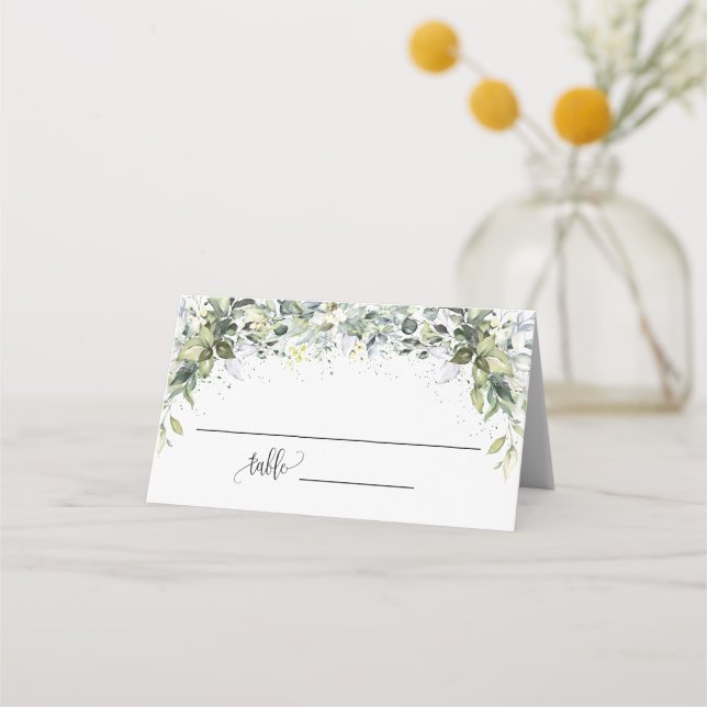 Mesa Cartão de Assento de Casamento com Chuveiro de Euc (Frente)
