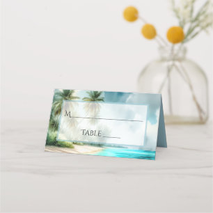 Mesa Cartão de Assento de Casamento em Aquarela Elegant
