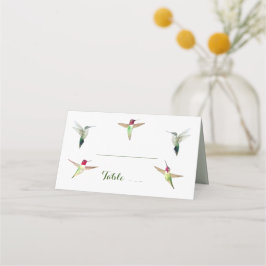 Mesa Cartão de Casamento de Aves Hummingbird da Anna